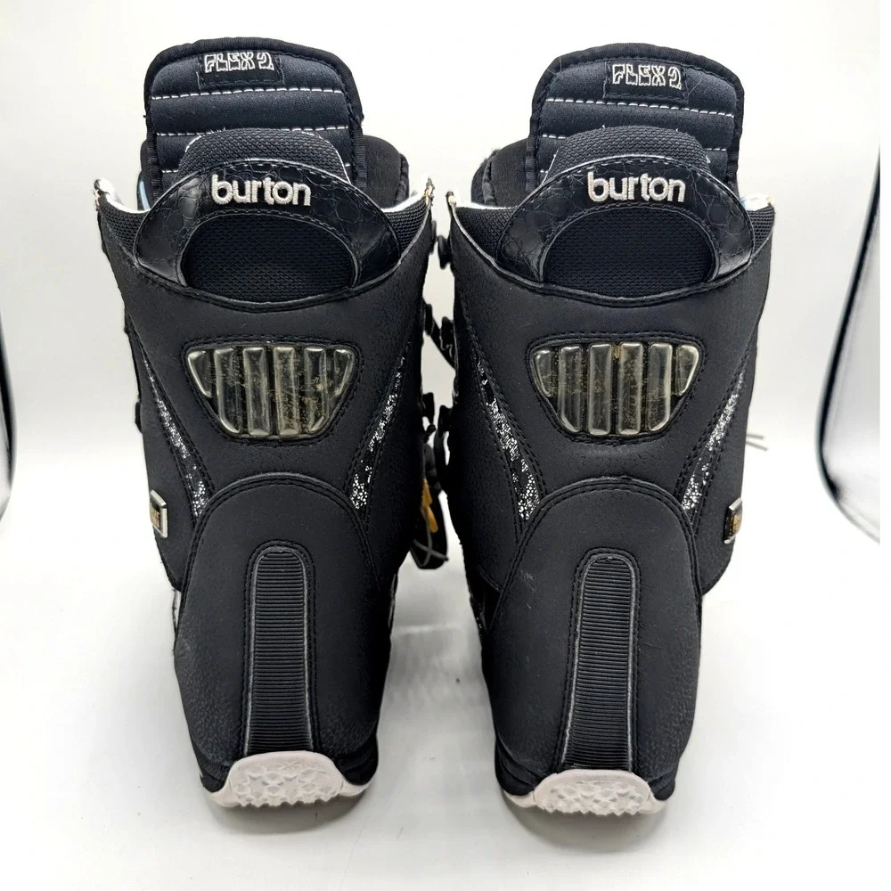 Burton Sapphire Snowboard Boots Womens 6 Black Flex 2 Lace Up Winter Sport